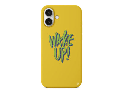 Wake Up Lansman Model İçi Kadife Silikon Telefon Kılıfı