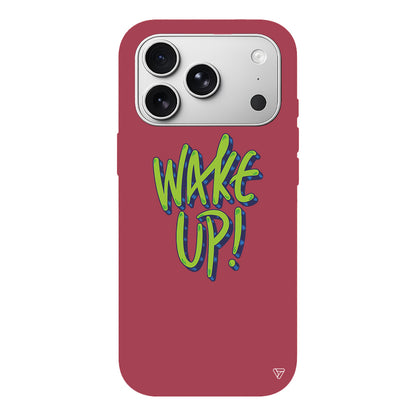 Wake Up Lansman Model İçi Kadife Silikon Telefon Kılıfı
