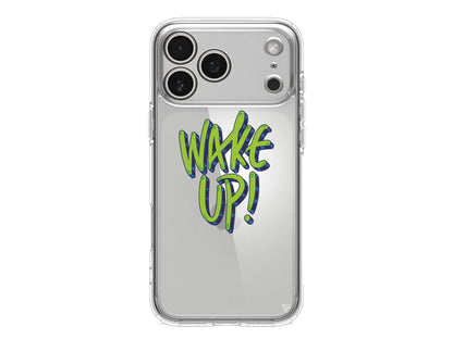 Wake Up Lansman Model İçi Kadife Silikon Telefon Kılıfı