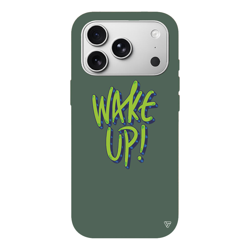 Wake Up Lansman Model İçi Kadife Silikon Telefon Kılıfı
