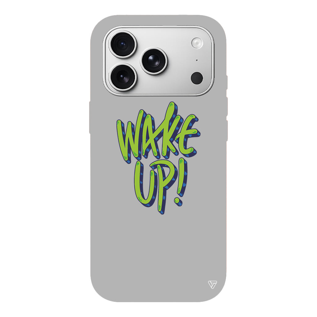 Wake Up Lansman Model İçi Kadife Silikon Telefon Kılıfı