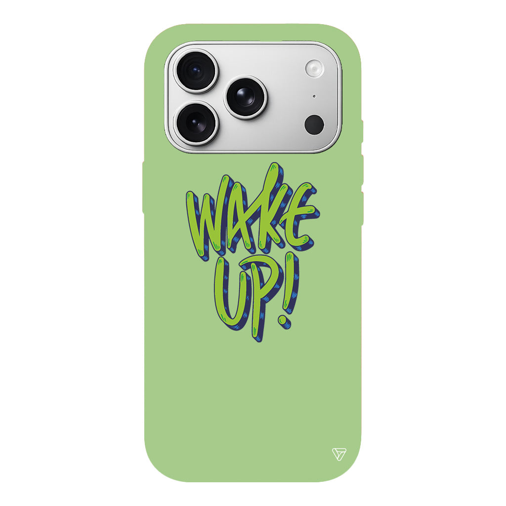 Wake Up Lansman Model İçi Kadife Silikon Telefon Kılıfı