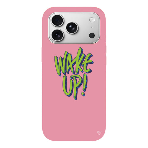 Wake Up Lansman Model İçi Kadife Silikon Telefon Kılıfı