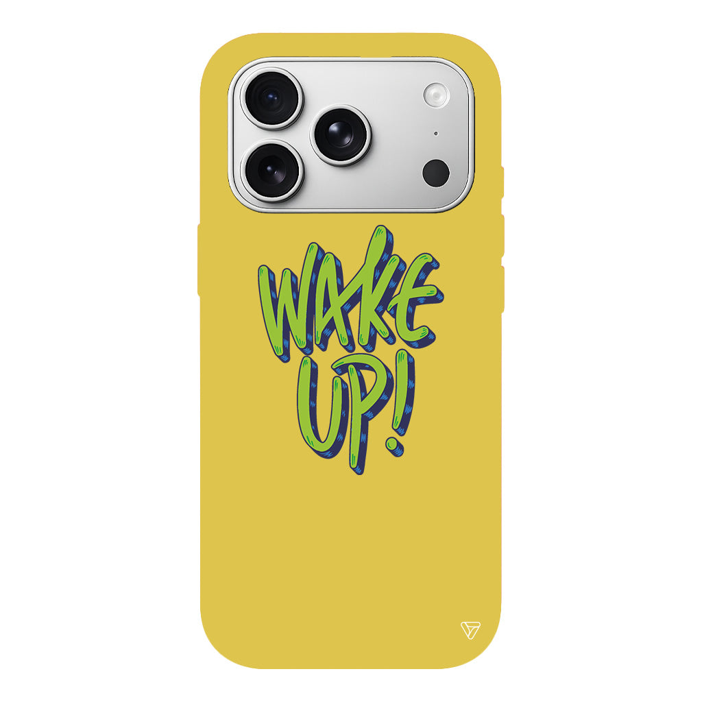 Wake Up Lansman Model İçi Kadife Silikon Telefon Kılıfı