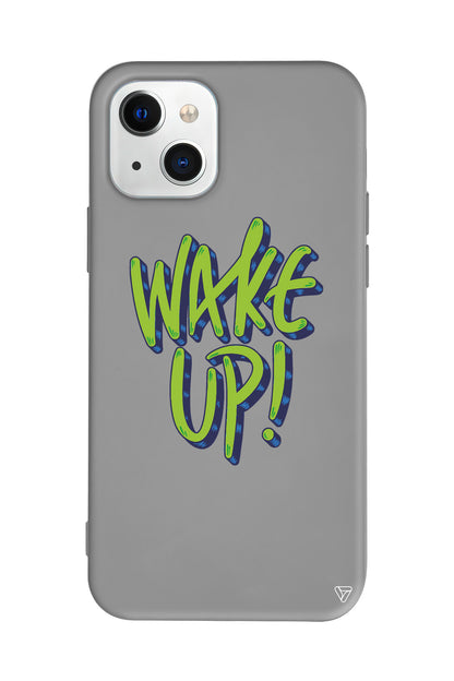 Wake Up Lansman Model İçi Kadife Silikon Telefon Kılıfı – Plus Serisine Özel