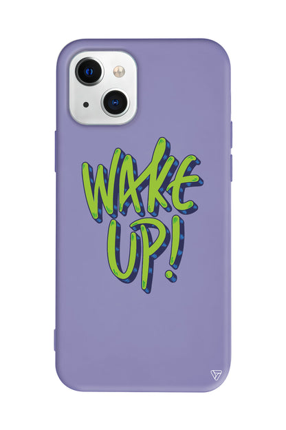 Wake Up Lansman Model İçi Kadife Silikon Telefon Kılıfı