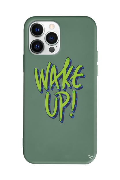 Wake Up Lansman Model İçi Kadife Silikon Telefon Kılıfı