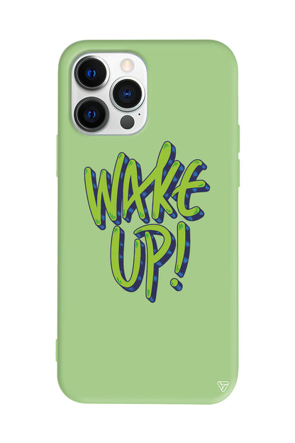 Wake Up Lansman Model İçi Kadife Silikon Telefon Kılıfı