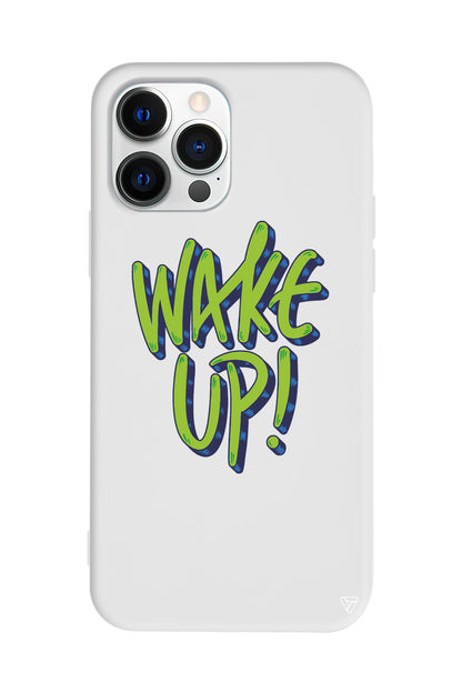 Wake Up Lansman Model İçi Kadife Silikon Telefon Kılıfı