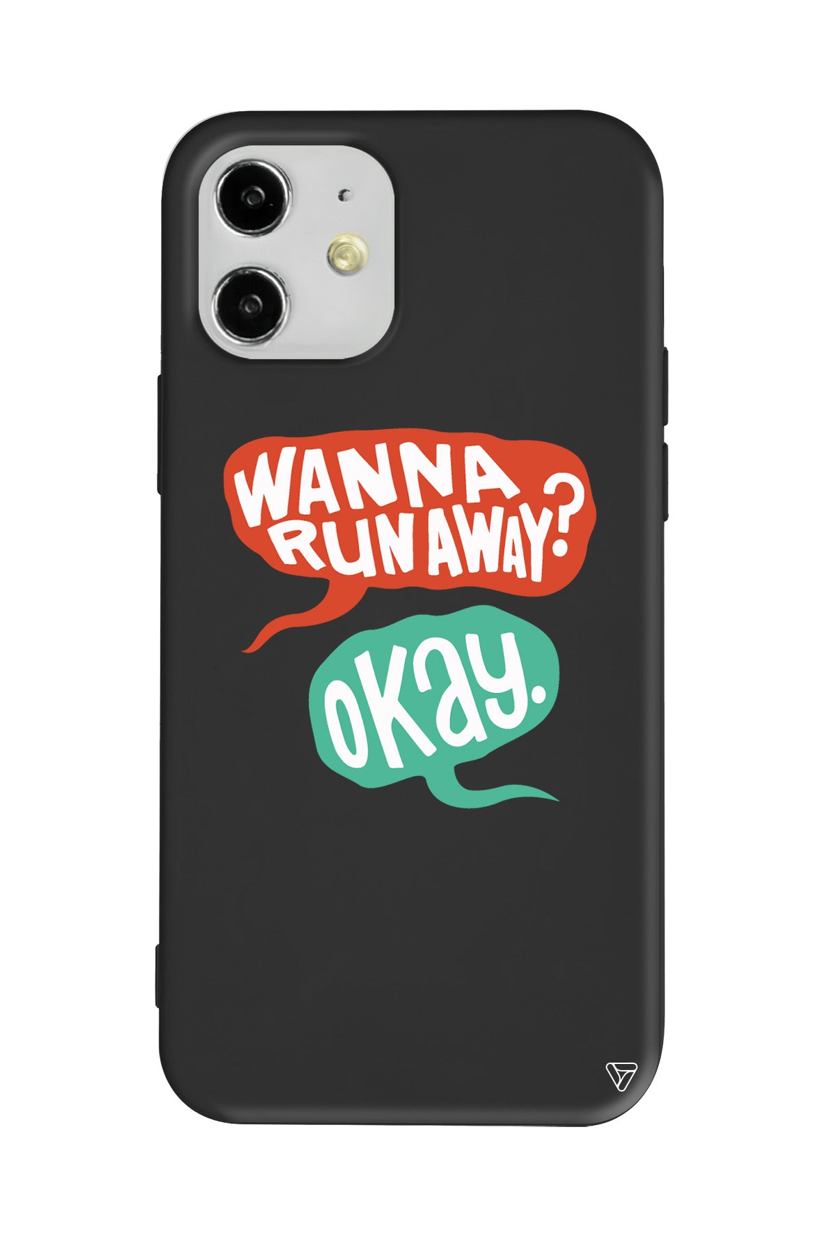 Wanna Run Away? Lansman Model İçi Kadife Silikon Telefon Kılıfı