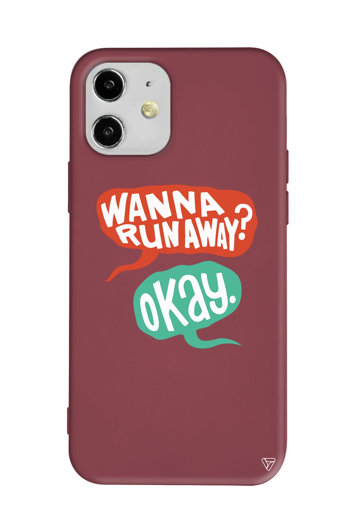 Wanna Run Away? Lansman Model İçi Kadife Silikon Telefon Kılıfı
