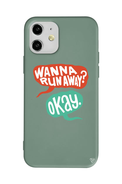 Wanna Run Away? Lansman Model İçi Kadife Silikon Telefon Kılıfı