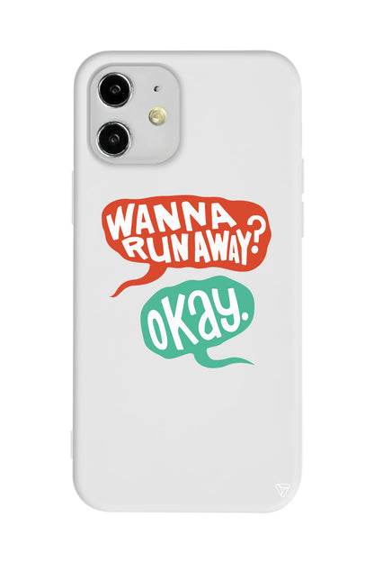 Wanna Run Away? Lansman Model İçi Kadife Silikon Telefon Kılıfı
