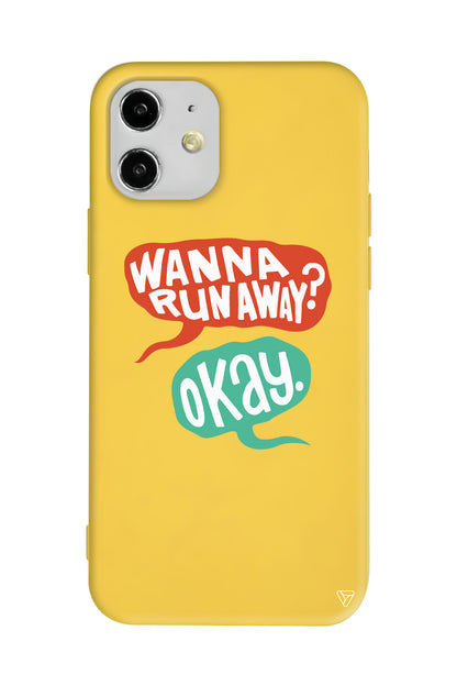 Wanna Run Away? Lansman Model İçi Kadife Silikon Telefon Kılıfı