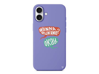 Wanna Run Away? Lansman Model İçi Kadife Silikon Telefon Kılıfı – Plus Serisine Özel