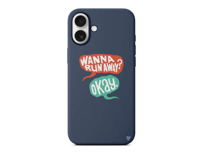 Wanna Run Away? Lansman Model İçi Kadife Silikon Telefon Kılıfı – Plus Serisine Özel