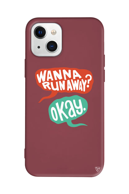 Wanna Run Away? Lansman Model İçi Kadife Silikon Telefon Kılıfı