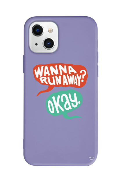Wanna Run Away? Lansman Model İçi Kadife Silikon Telefon Kılıfı – Plus Serisine Özel