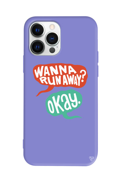 Wanna Run Away? Lansman Model İçi Kadife Silikon Telefon Kılıfı