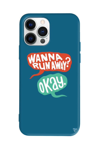 Wanna Run Away? Lansman Model İçi Kadife Silikon Telefon Kılıfı