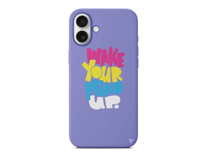 Wake Your Mind Up Lansman Model İçi Kadife Silikon Telefon Kılıfı – Plus Serisine Özel