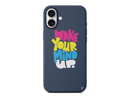 Wake Your Mind Up Lansman Model İçi Kadife Silikon Telefon Kılıfı – Plus Serisine Özel