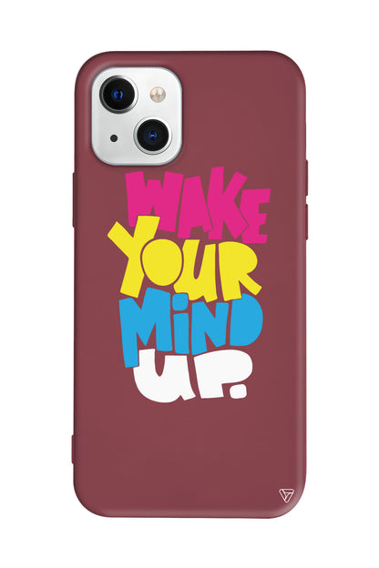 Wake Your Mind Up Lansman Model İçi Kadife Silikon Telefon Kılıfı – Plus Serisine Özel