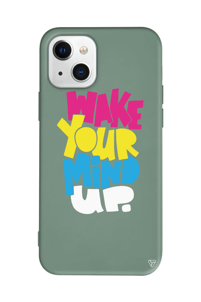 Wake Your Mind Up Lansman Model İçi Kadife Silikon Telefon Kılıfı – Plus Serisine Özel