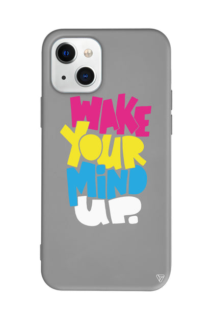 Wake Your Mind Up Lansman Model İçi Kadife Silikon Telefon Kılıfı – Plus Serisine Özel