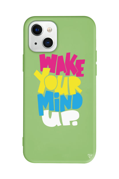 Wake Your Mind Up Lansman Model İçi Kadife Silikon Telefon Kılıfı – Plus Serisine Özel
