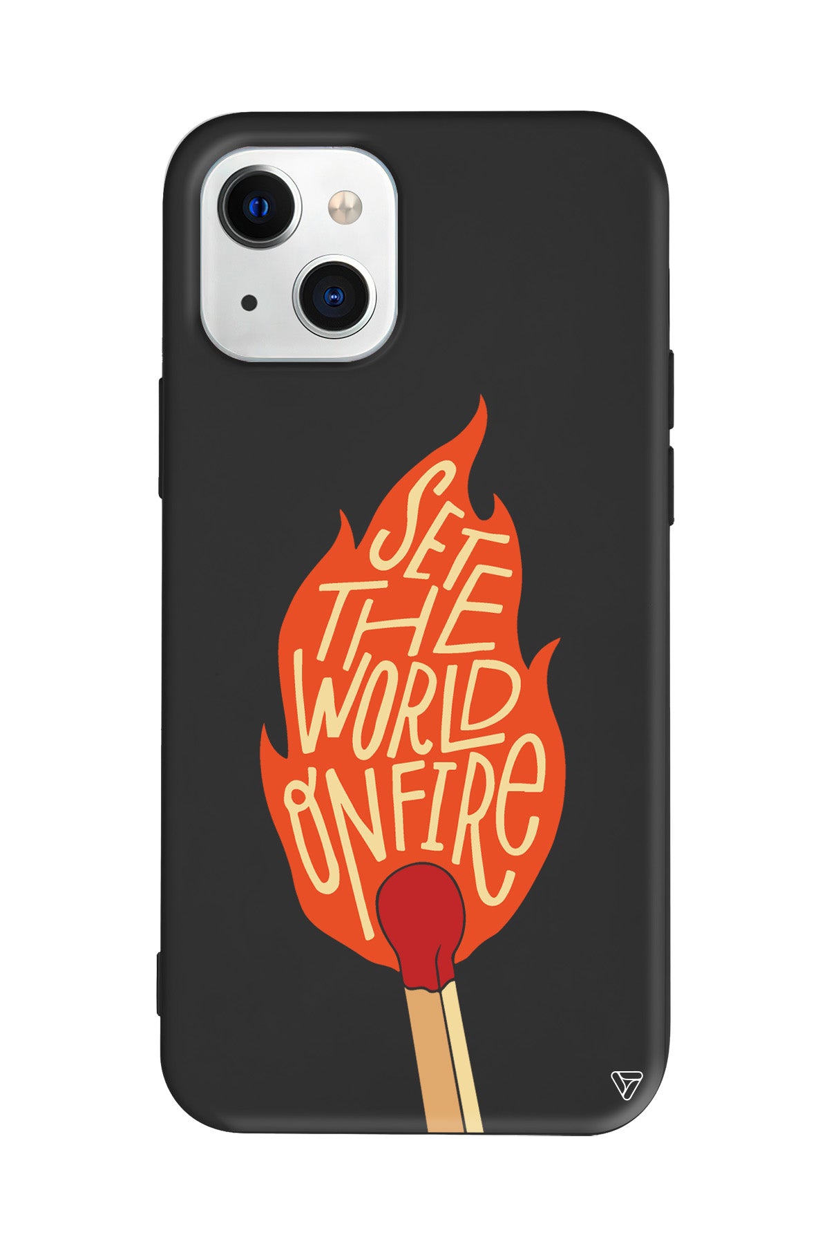 World on Fire Lansman Model İçi Kadife Silikon Telefon Kılıfı – Plus Serisine Özel