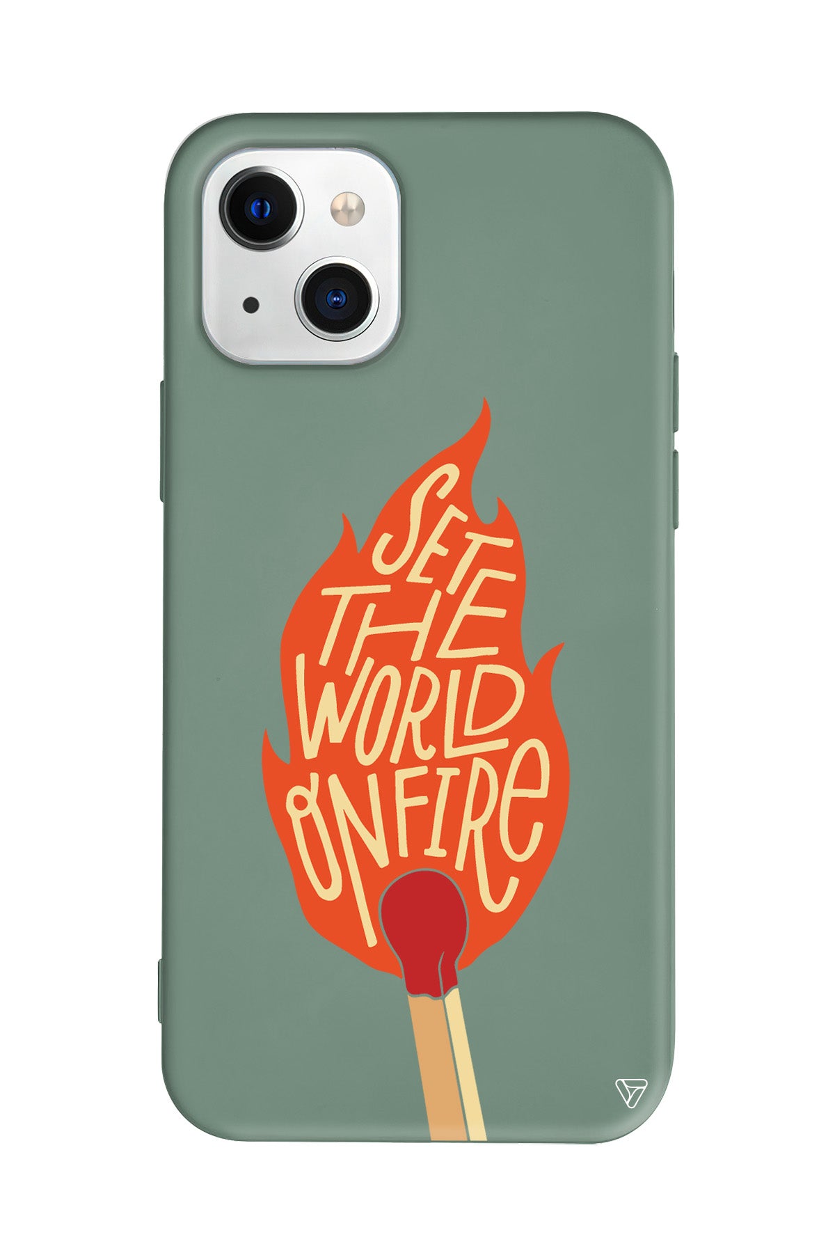World on Fire Lansman Model İçi Kadife Silikon Telefon Kılıfı – Plus Serisine Özel