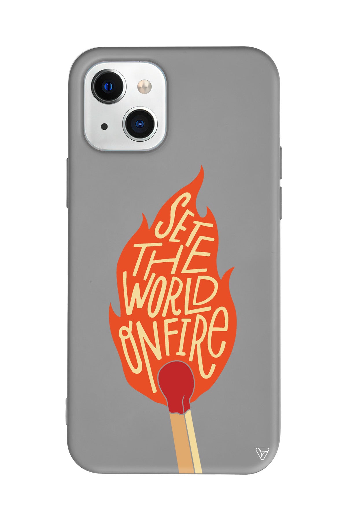 World on Fire Lansman Model İçi Kadife Silikon Telefon Kılıfı – Plus Serisine Özel