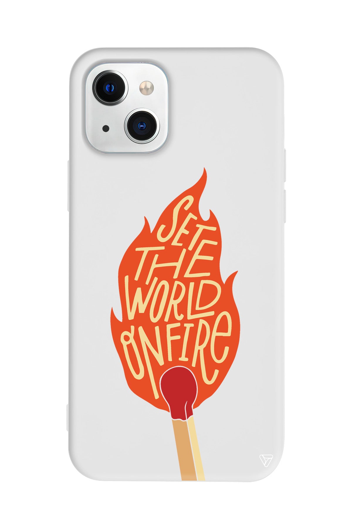 World on Fire Lansman Model İçi Kadife Silikon Telefon Kılıfı – Plus Serisine Özel