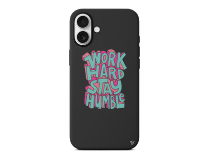 Work Hard Lansman Model İçi Kadife Silikon Telefon Kılıfı – Plus Serisine Özel