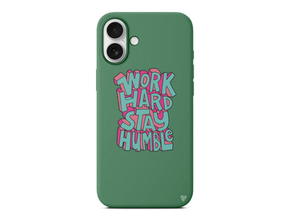 Work Hard Lansman Model İçi Kadife Silikon Telefon Kılıfı – Plus Serisine Özel