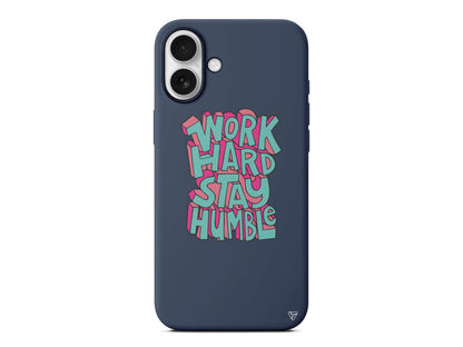 Work Hard Lansman Model İçi Kadife Silikon Telefon Kılıfı – Plus Serisine Özel