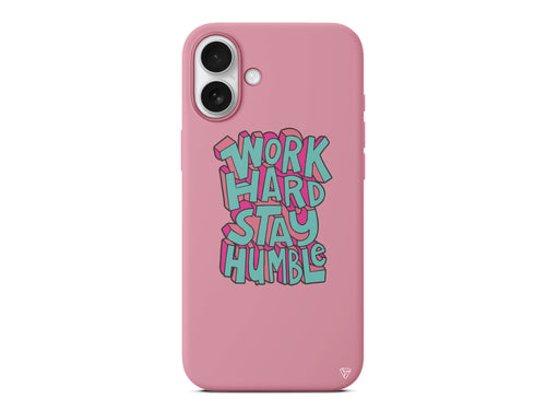 Work Hard Lansman Model İçi Kadife Silikon Telefon Kılıfı – Plus Serisine Özel