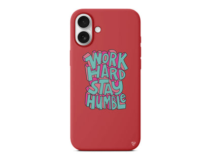 Work Hard Lansman Model İçi Kadife Silikon Telefon Kılıfı – Plus Serisine Özel