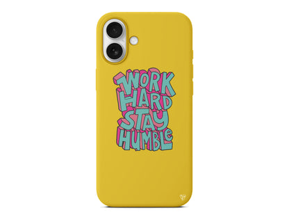 Work Hard Lansman Model İçi Kadife Silikon Telefon Kılıfı – Plus Serisine Özel