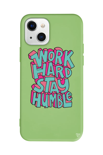 Work Hard Lansman Model İçi Kadife Silikon Telefon Kılıfı – Plus Serisine Özel