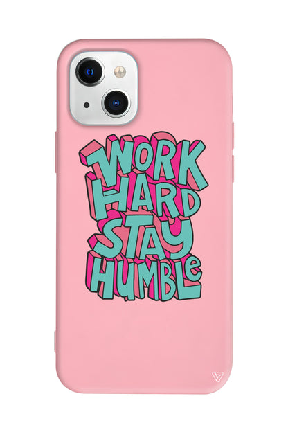 Work Hard Lansman Model İçi Kadife Silikon Telefon Kılıfı – Plus Serisine Özel