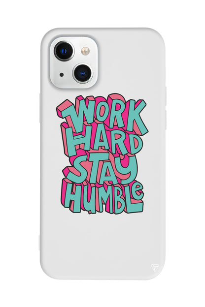 Work Hard Lansman Model İçi Kadife Silikon Telefon Kılıfı – Plus Serisine Özel