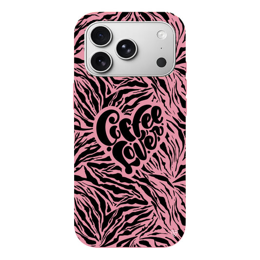 Coffee Lover Lansman Model İçi Kadife Silikon Telefon Kılıfı