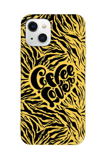 Coffee Lover Lansman Model İçi Kadife Silikon Telefon Kılıfı – Plus Serisine Özel