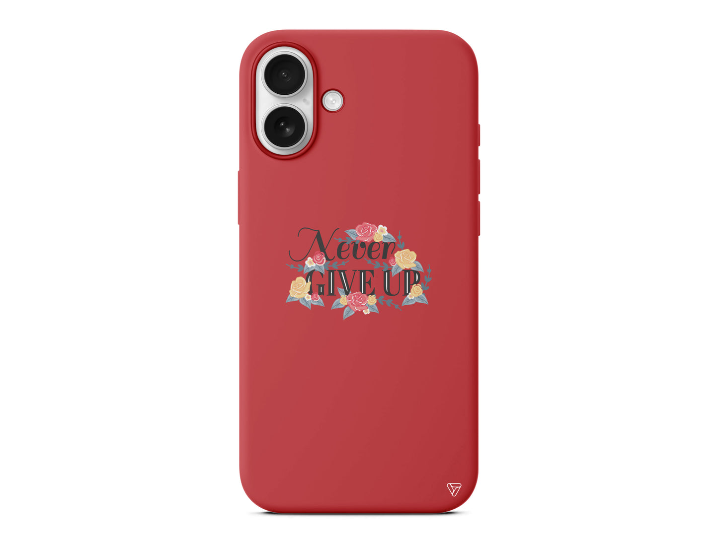 Never Give Up 2 Lansman Model İçi Kadife Silikon Telefon Kılıfı – Plus Serisine Özel