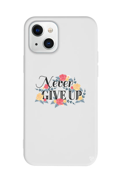 Never Give Up 2 Lansman Model İçi Kadife Silikon Telefon Kılıfı – Plus Serisine Özel