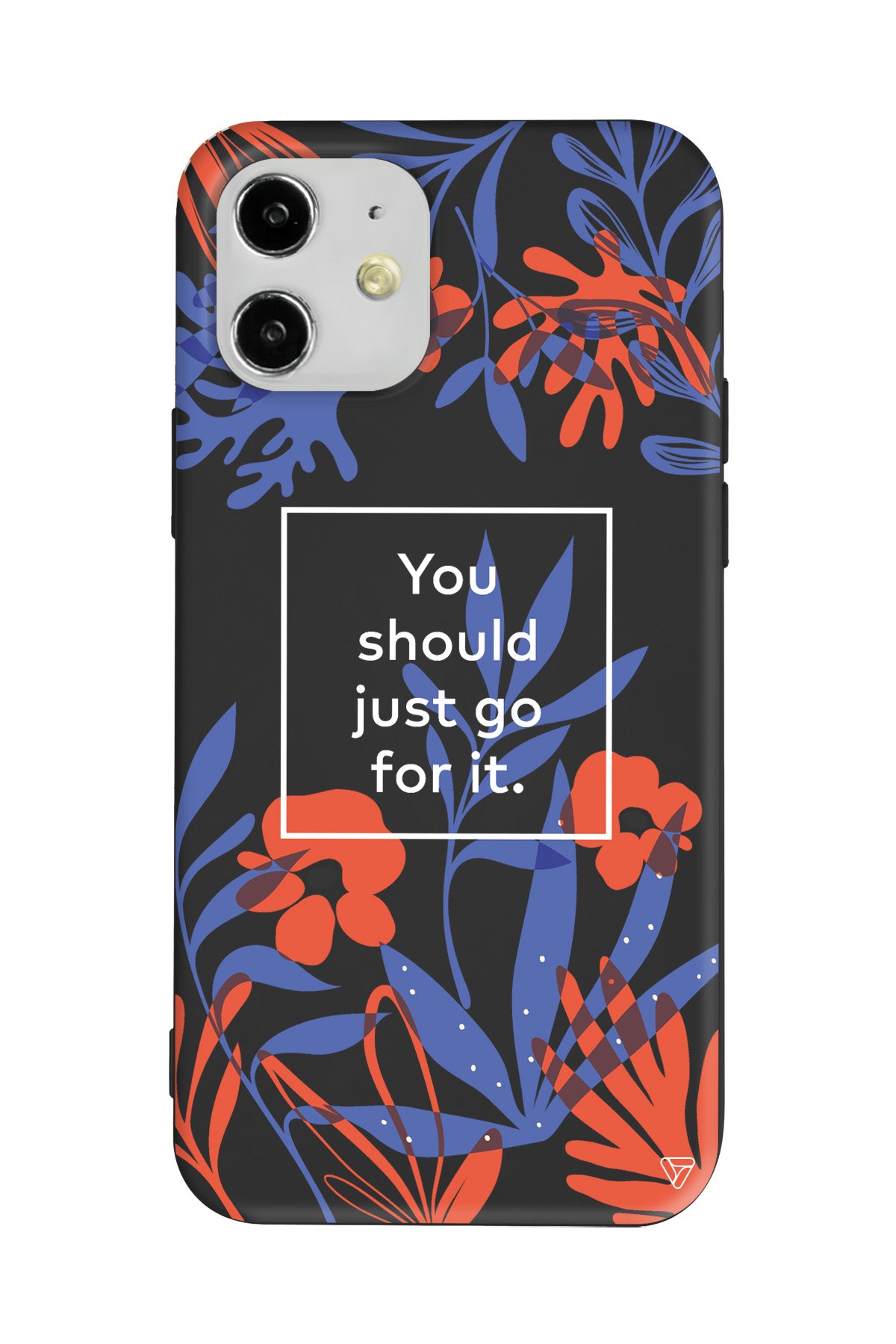 Just Go For it Lansman Model İçi Kadife Silikon Telefon Kılıfı