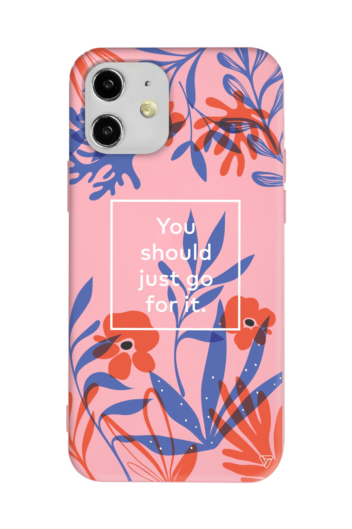 Just Go For it Lansman Model İçi Kadife Silikon Telefon Kılıfı