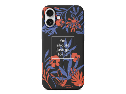 Just Go For it Lansman Model İçi Kadife Silikon Telefon Kılıfı – Plus Serisine Özel